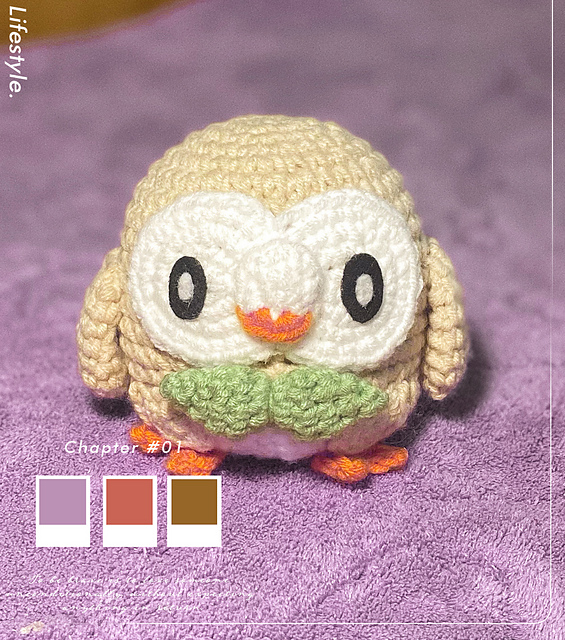 Ravelry: Pokemon Rowlet pattern by Xie Jia Wen