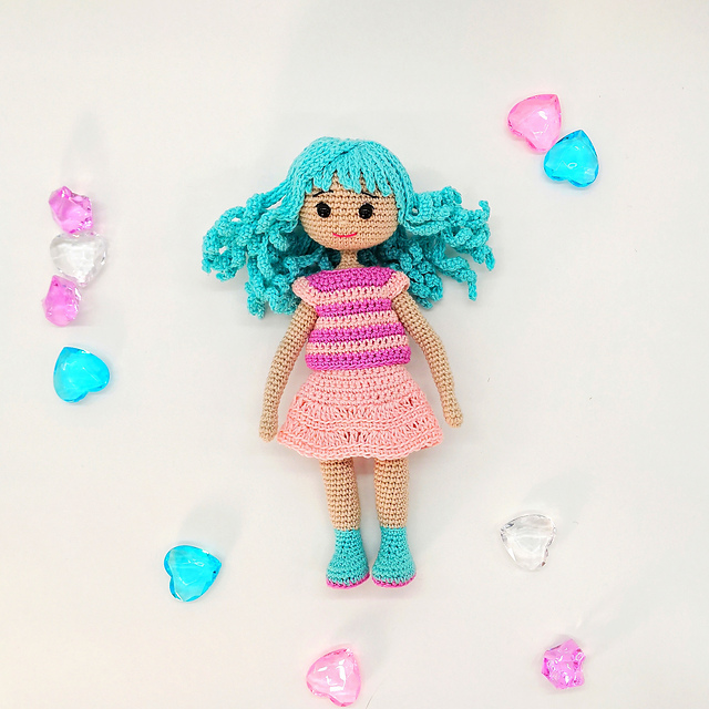 Blue hair doll