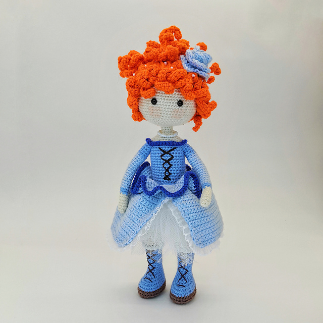 doll with red hair and blue dress Disney The Little Mermaid Ariel Fashion Doll on Land in Signature Blue —  Chubzzy Wubzzy Toys & Collectibles main image 1
