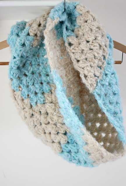 Fluffy Granny Chevron Cowl