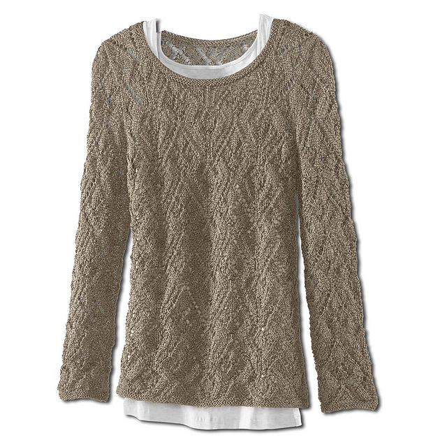 Modell 404/3 Damenpullover im Ajourmuster