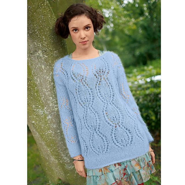 # 17 Pullover mit Lochmuster