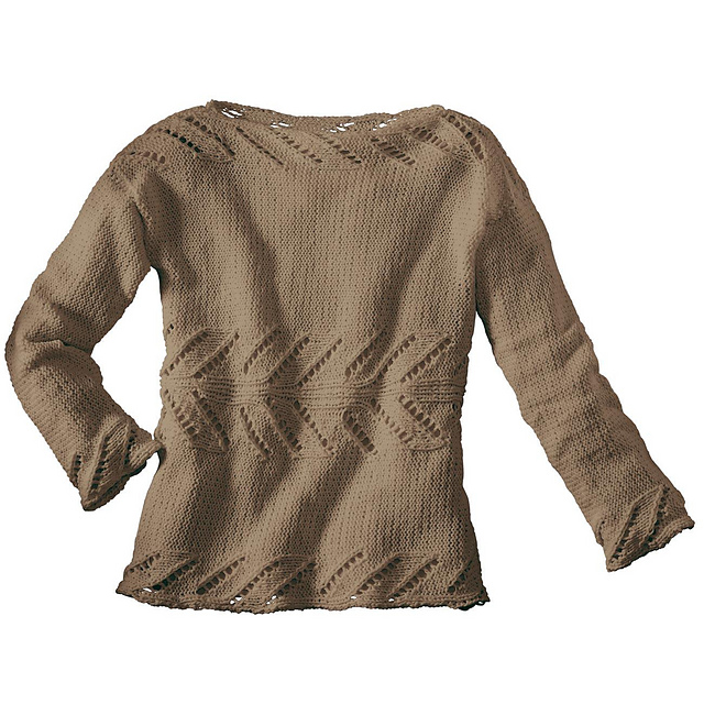 Modell 439/1 Im Querweg gestrickter Damenpullover