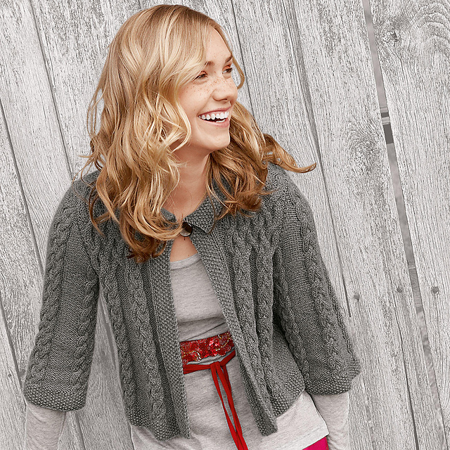 06 Kurze Zopfjacke / Cropped Cable Jacket