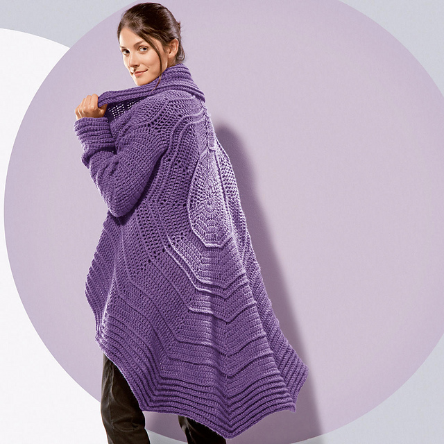Modell 124/9 Rundgehäkelte Jacke