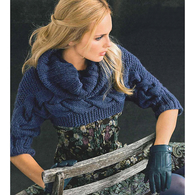 # 27 Short Sweater / Quer gestrickter Kurzpulli