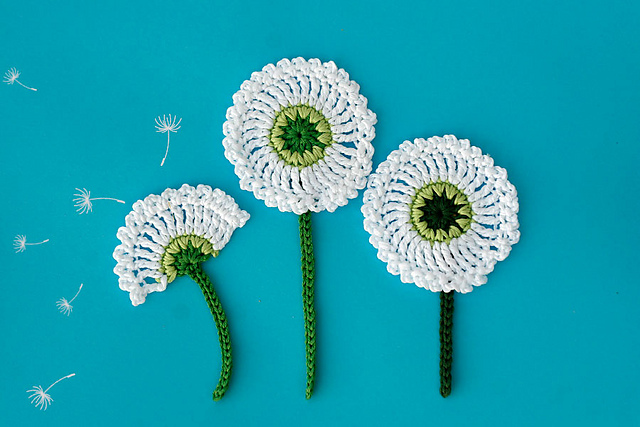 Dandelion flower applique