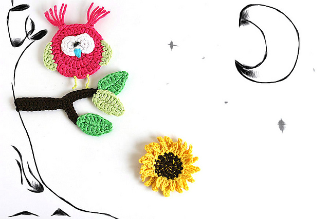 Woodland creatures appliques - OWL set