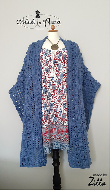 Time curve (V-shawl (& poncho) mod Lost in Time)