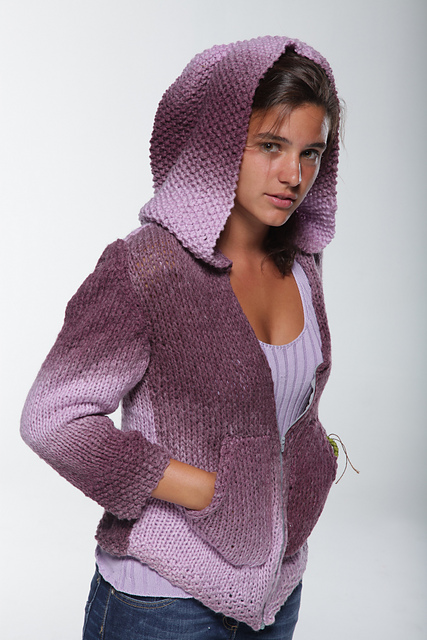 Seed Stitch Cloaked Hoodie