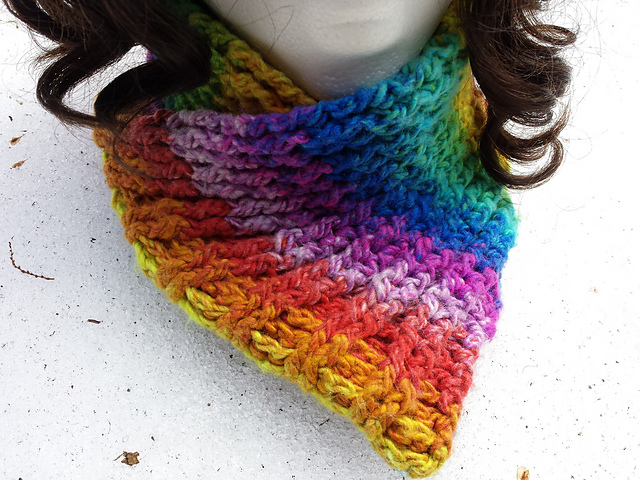 Rainbow Ribbed Neckwarmer