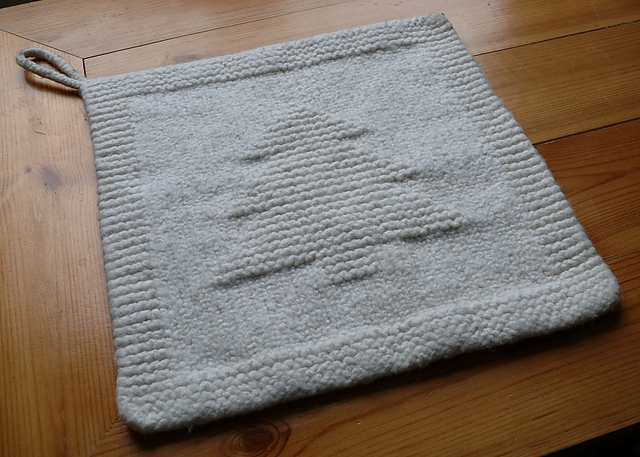 Felted Potholder Xmas Tree