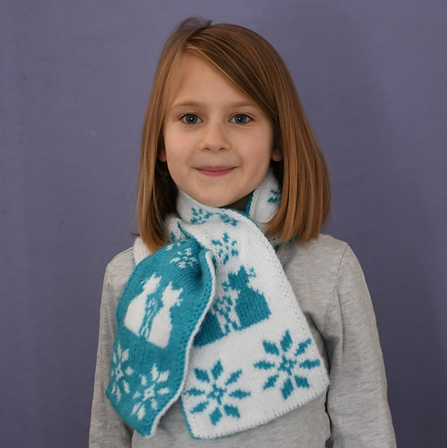 Scarf "Winter Kitties"