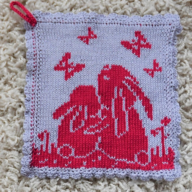 Washcloth "Cuddly Bunnies"