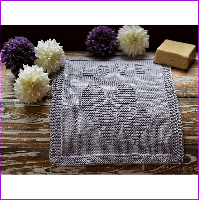 Washcloth "With Love"