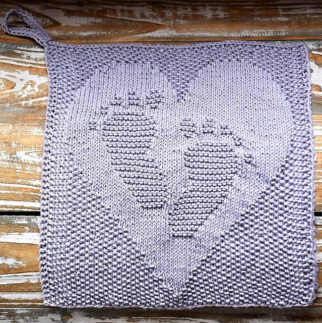 Washcloth "Little feet"