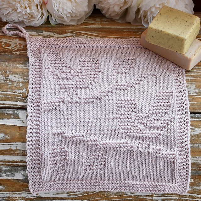 Washcloth / Dishcloth "Love Birds"
