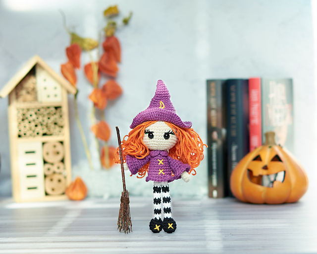 Amigurumi witch doll