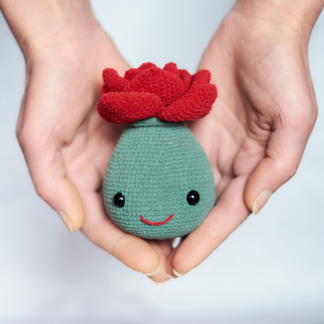 Red plush flower