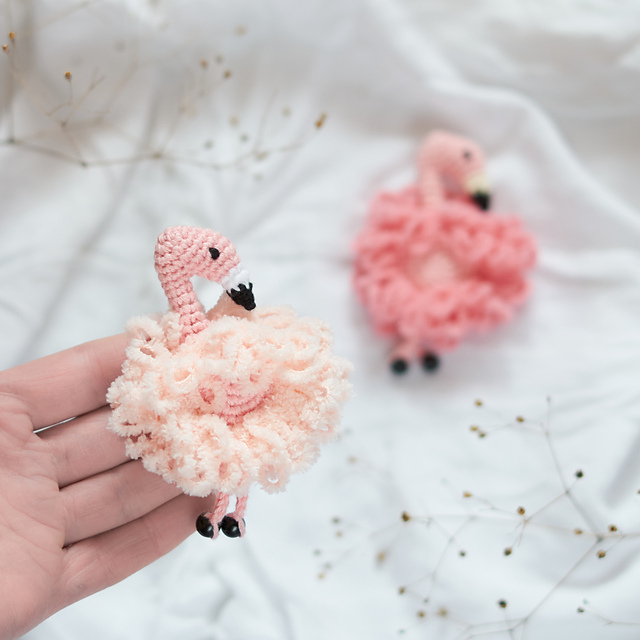 brooch Pink Flamingo
