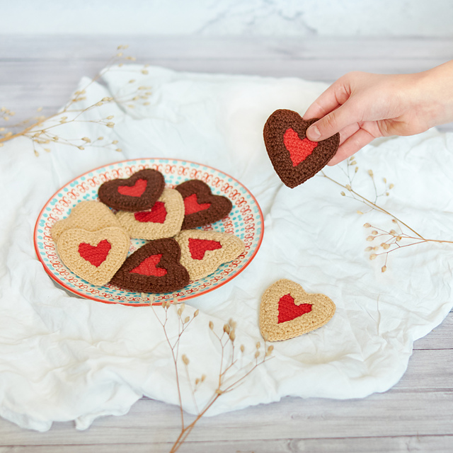 Cookie heart with jam