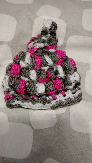 Newborn top knot beanie