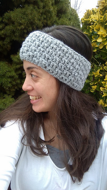 Warm and cozy crosshatch headband