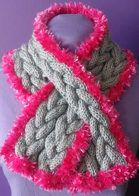 Madeline Furry Keyhole Scarf