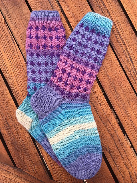 Girl stocking with crosses