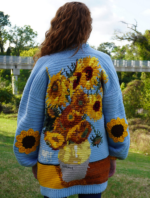 Sunflowers Tapestry Cardigan