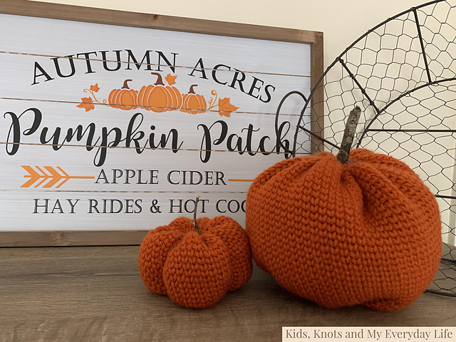 Knit Look Pumpkin