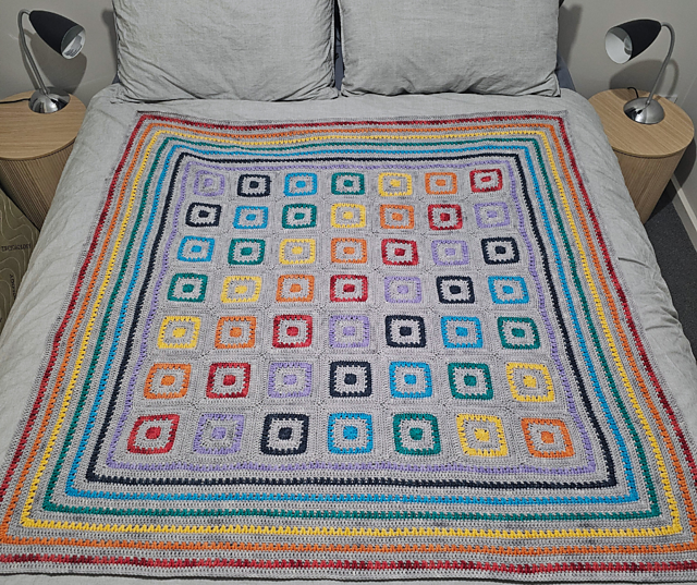 Cross Purposes Rainbow Blanket
