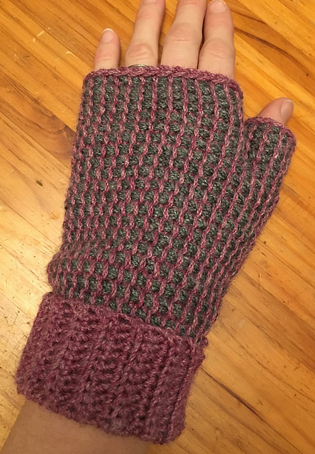 Tunisian Fingerless Mittens