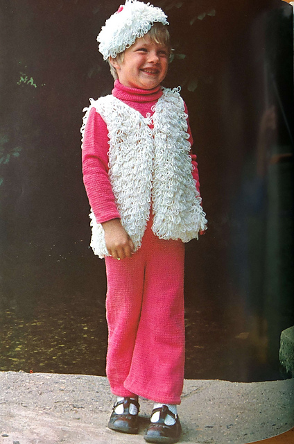 Pink and white trouser outfit