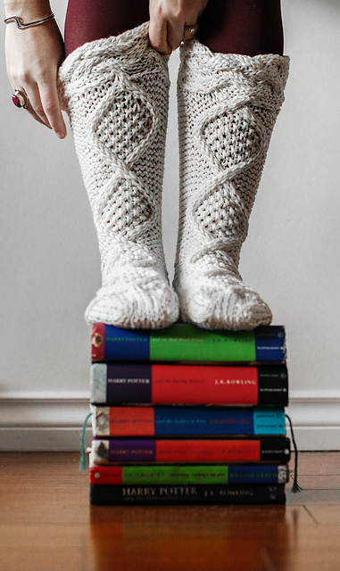 Cozy Cable Slipper Socks