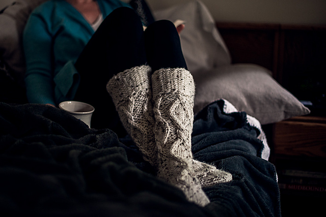Misty Cable Socks