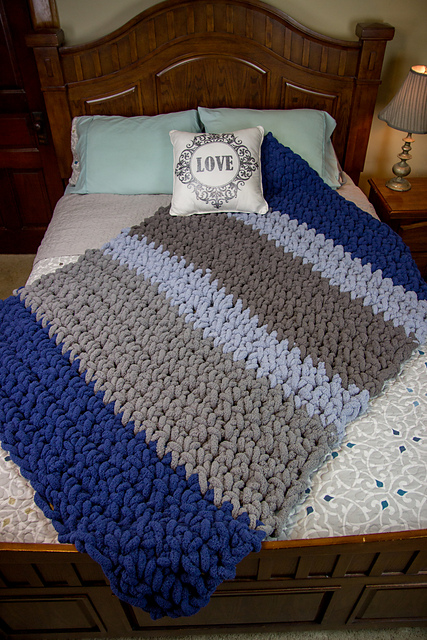 Super Chunky Hand Crocheted Blanket