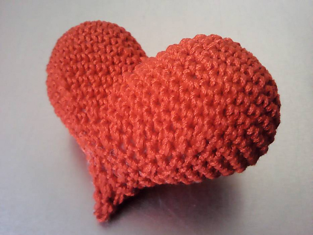Asymmetrical puffy heart