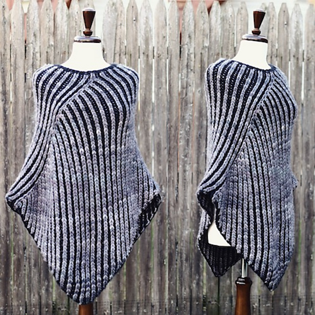 Bulky Brioche Poncho