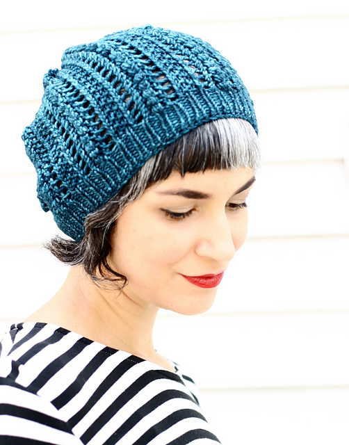 Worsted Popcorn Lace Hat