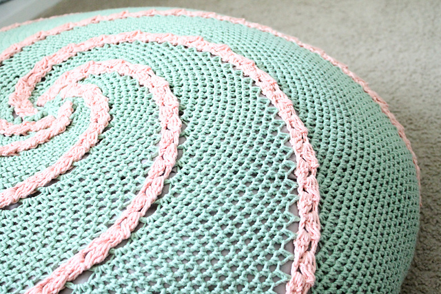 Spiral Floor Pouf