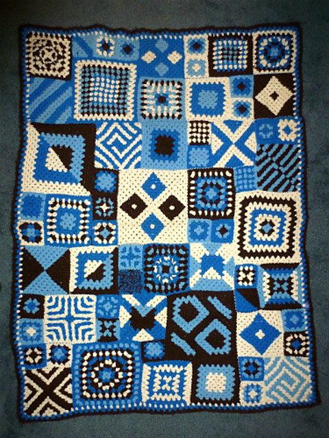 Sixty-Six Square Afghan