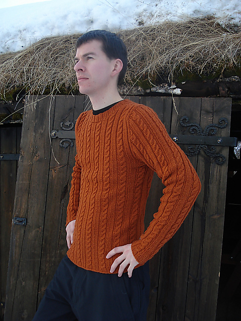 Ribbed Cable Pullover
