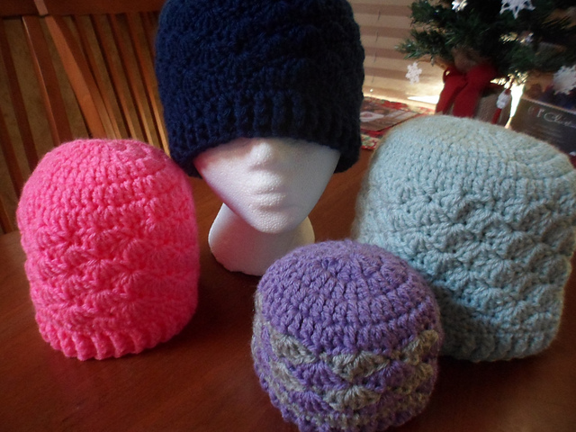 shell stitch beanie