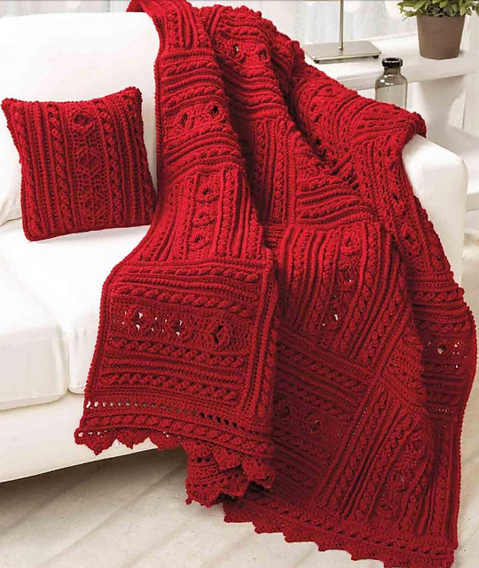 Ravelry: Matrix Throw and Pillow pattern by Bonnie Barker