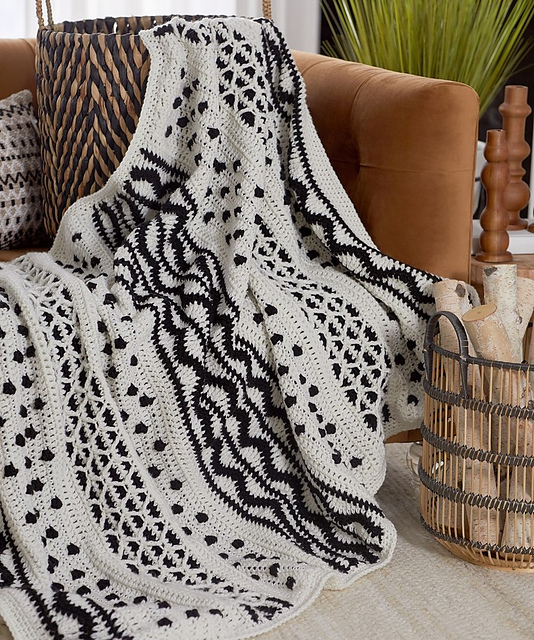 Mud Cloth Inspired Throw