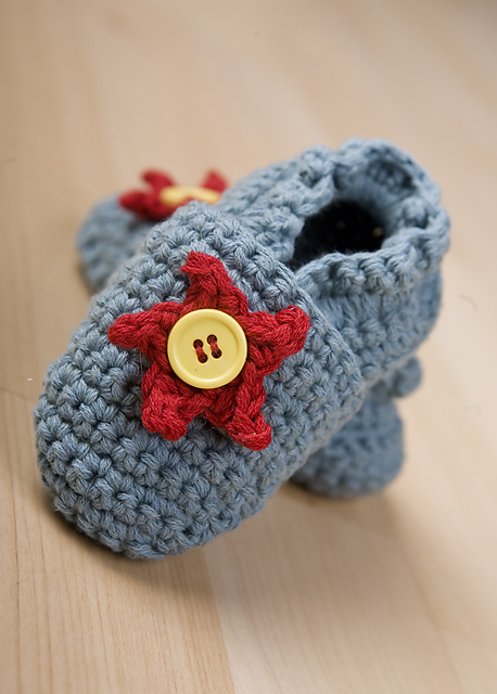 Cute As A Button Baby Booties In 4 Sizes