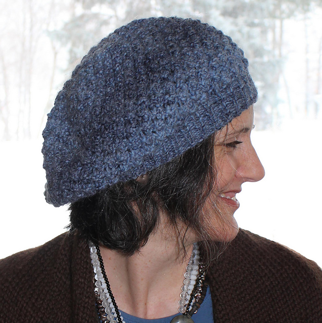 Downtown Slouchy Beret - Trinity Stitch