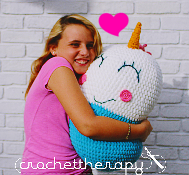 Giant unicorn pouf