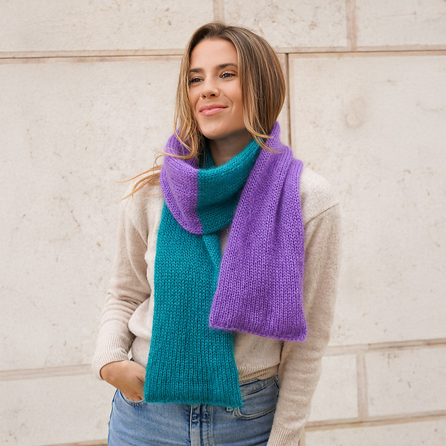 Ravelry: Mohair scarf on addiExpress King pattern by Judith Jelena